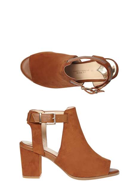 Wide Fit Tan 'Weeps' Shoe Boots